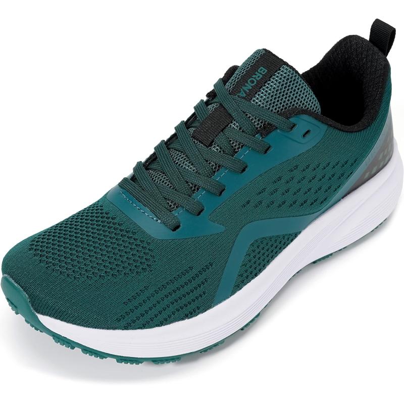 BRONAX Men’s Wide Cushioned Supportive Road Running Shoes | Wide Toe ...