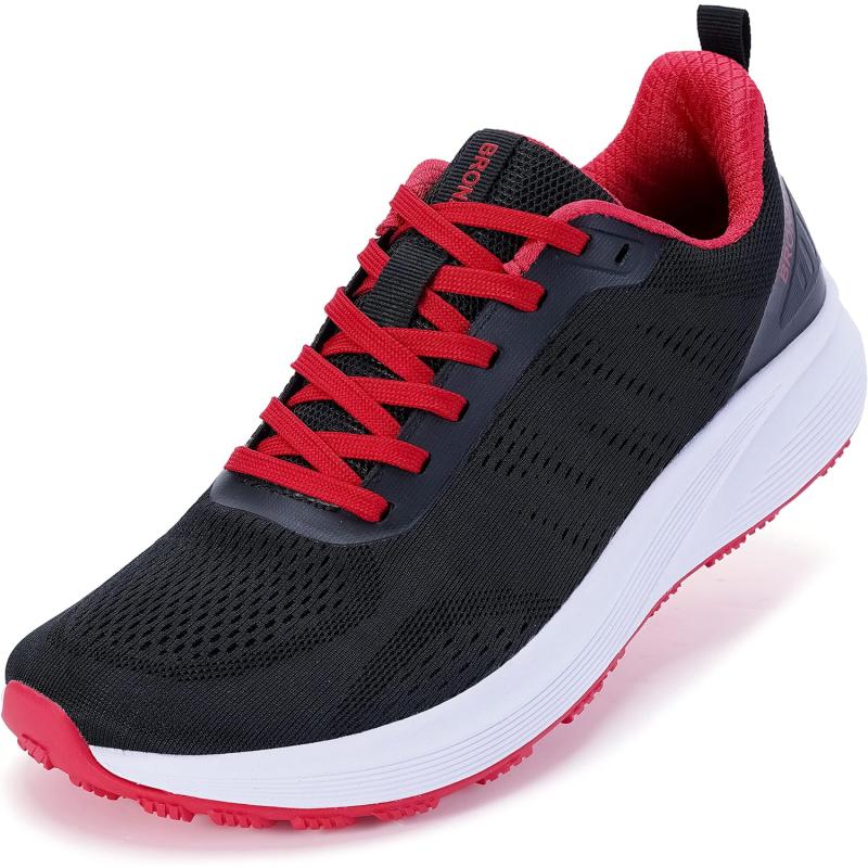 BRONAX Men’s Wide Cushioned Supportive Road Running Shoes | Wide Toe ...