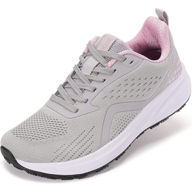 Bronax Womens Wide Toe Box Road Running Shoes Wide Athletic Tennis Sneakers With Rubber 2955